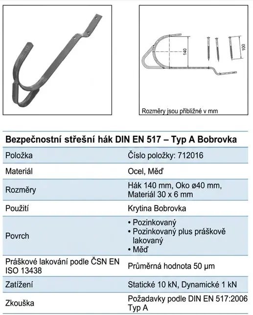 Bezpečnostní hák bobrovka